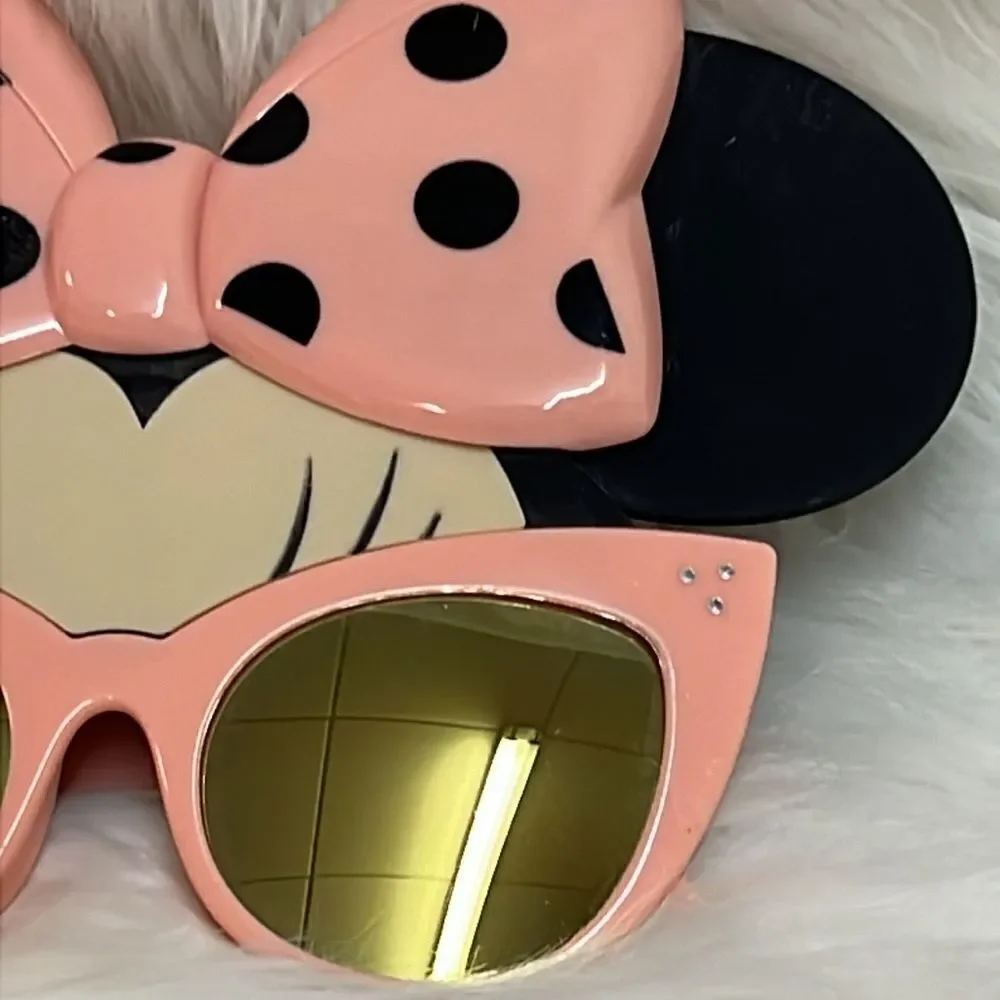 Disney Minnie Mouse Mask Sunglasses Sun-Staches Shades Pink Bow‎